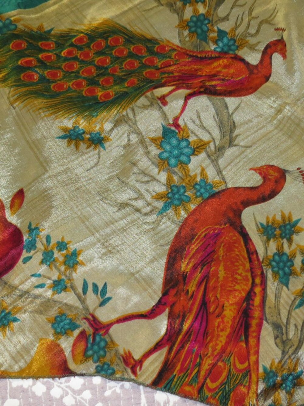 The Nomad’s Caravan Sari Wrap Skirt XL Ankle (60x36) Peacocks! Goddess 14-32